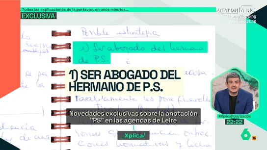 Anotación en el cuaderno de Leire Díez Anotación en el cuaderno de Leire Díez