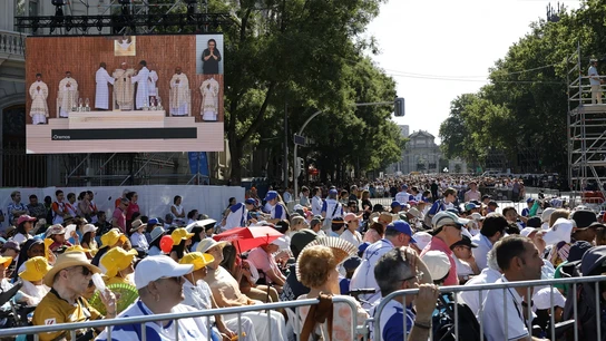 El Papa León XIV preside la misa de la festividad del Corpus Christi, en la Plaza de Cibeles, a 7 de junio de 2026, en Madrid. El Papa León XIV preside la misa de la festividad del Corpus Christi, en la Plaza de Cibeles, a 7 de junio de 2026, en Madrid.