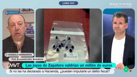 El economista indica que el expresidente podr&iacute;a declarar que ha recibido esas joyas hace m&aacute;s de cuatro a&ntilde;os y, de esta manera, "Hacienda no puede entrar en esto". 