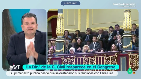 Iñaki López: "Un político no puede robar ni mentir, y no entendemos por qué la directora de la Guardia Civil no dijo la verdad desde el principio" Iñaki López reflexiona sobre la situación del Gobierno tras conocerse que la directora de la Guardia Civil, Mercedes González, se reunió en tres ocasiones con Leire Díez y el "papelón" que según el presentador tiene el ministro Marlaska.