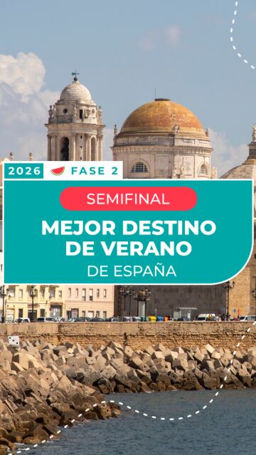 C&aacute;diz, finalista al mejor destino de verano de Espa&ntilde;a 2026