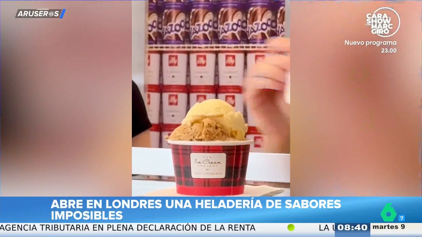 Alfonso Arús, tras descubrir la heladería de sabores imposibles: "Solo me atrevería con la de pasta de dientes" Alfonso Arús, tras descubrir la heladería de sabores imposibles: "Solo me atrevería con la de pasta de dientes"