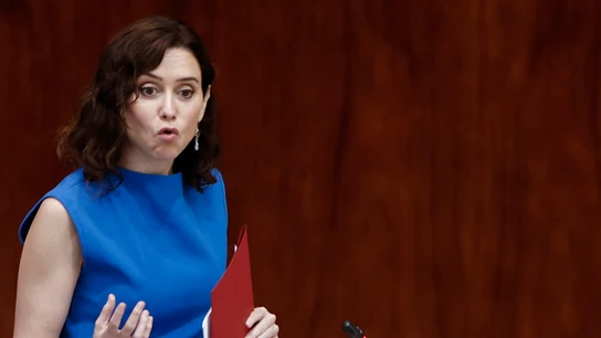 La presidenta de la Comunidad de Madrid, Isabel Díaz Ayuso, durante el pleno de la Asamblea de Madrid La presidenta de la Comunidad de Madrid, Isabel Díaz Ayuso, durante el pleno de la Asamblea de Madrid