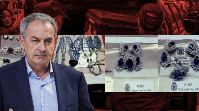 Jos&eacute; Luis Rodr&iacute;guez Zapatero y las joyas incautadas. 