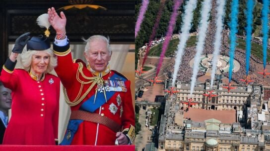 Desfile Trooping the Colour para honrar al rey Carlos de Gran Breta&ntilde;a en su cumplea&ntilde;os oficial en Londres.