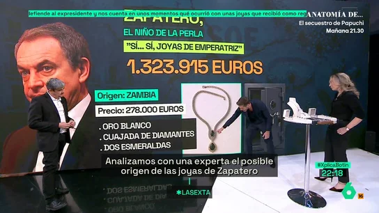 Wendy González, experta en joyas, advierte que el valor de las de Zapatero podría ser mayor: "La tasación siempre es conservadora" Wendy González, experta en joyas, advierte que el valor de las de Zapatero podría ser mayor: "La tasación siempre es conservadora"