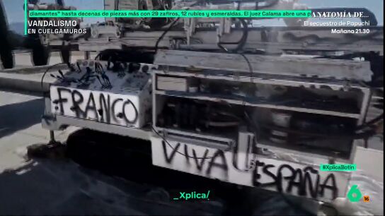 Pintadas a favor de Franco en Cuelgamuros