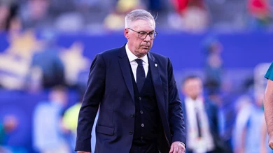 Imagen de Carlo Ancelotti durante el Brasil-Marruecos Imagen de Carlo Ancelotti durante el Brasil-Marruecos