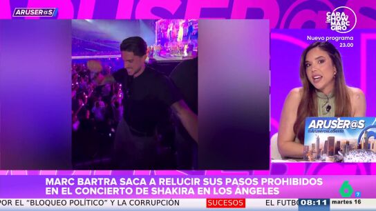 Marc Bartra saca a relucir sus pasos prohibidos en el concierto de Shakira en Los &Aacute;ngeles