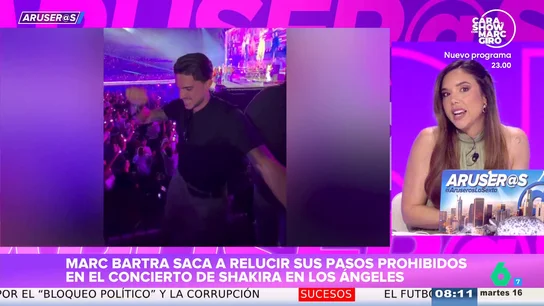 Marc Bartra saca a relucir sus pasos prohibidos en el concierto de Shakira en Los Ángeles Marc Bartra saca a relucir sus pasos prohibidos en el concierto de Shakira en Los Ángeles