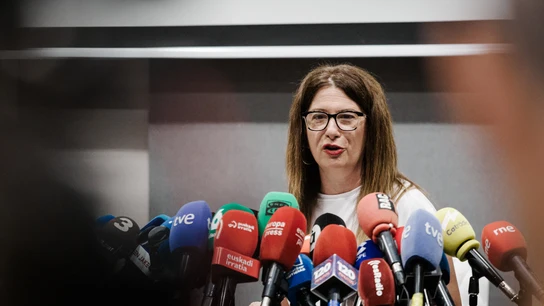 Leire Díez, durante una rueda de prensa, en el Hotel Novotel, a 4 de junio de 2025, en Madrid (España) Leire Díez, durante una rueda de prensa, en el Hotel Novotel, a 4 de junio de 2025, en Madrid (España)