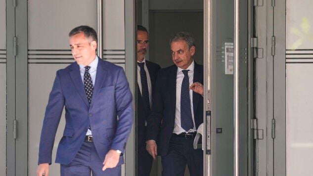 El expresidente del Gobierno Jos&eacute; Luis Rodr&iacute;guez Zapatero, a su salida de la Audiencia Nacional