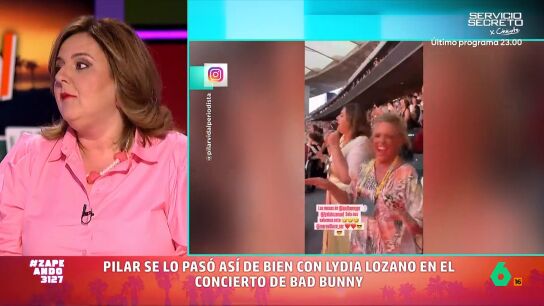 Pilar Vidal fue una de los miles de personas que han estado en uno de los conciertos de Bad Bunny en Madrid. En su caso fue con Lydia Lozano invitadas por Enrique Cerezo, aunque reconoce que "ninguna sab&iacute;amos ninguna canci&oacute;n".