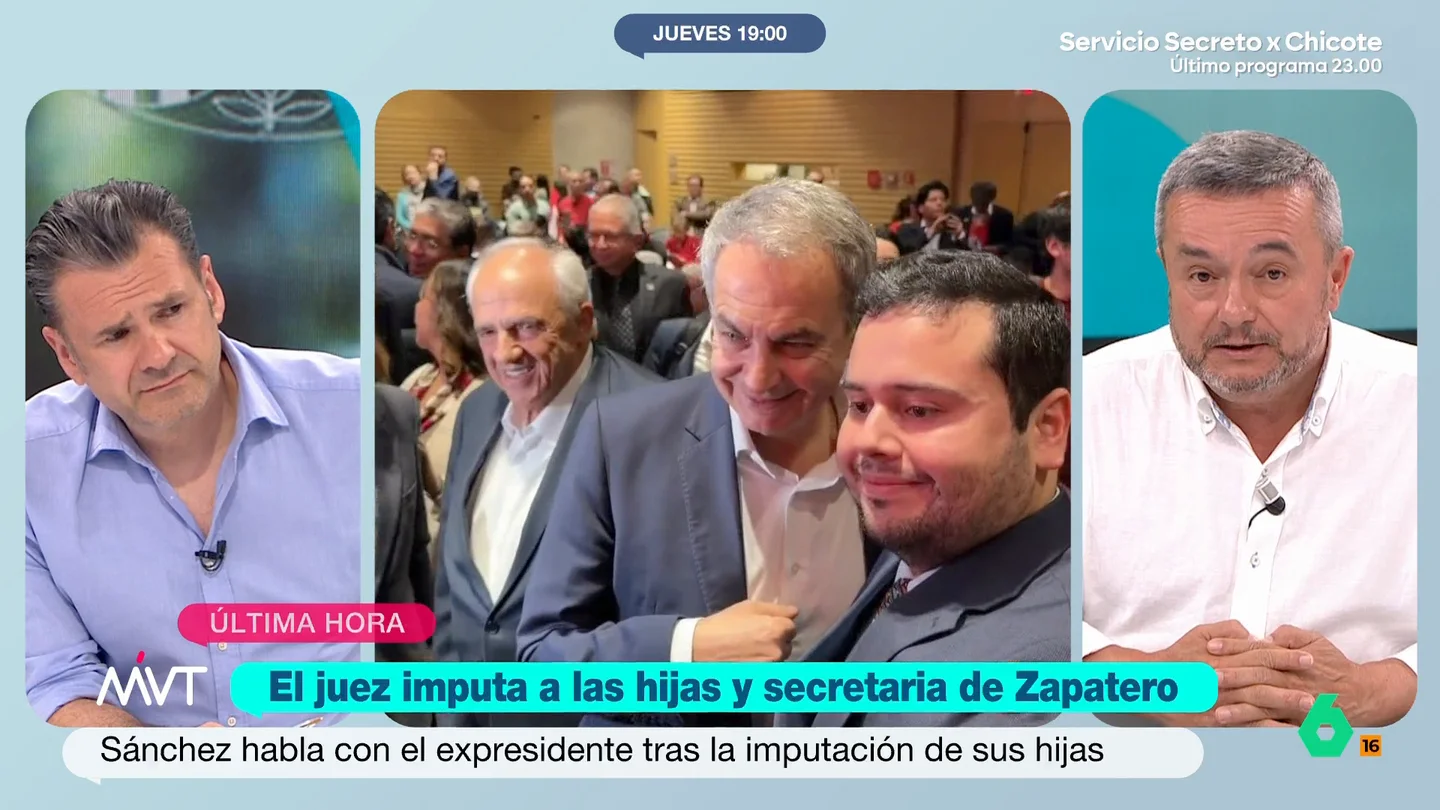 Chema Crespo desvela detalles de su llamada con Zapatero: "Me dijo que estuviera tranquilo y que tenía la conciencia tranquila" El periodista tiene una relación personal con el expresidente socialista, que le llamó, como ha desvelado, la semana pasada. Crespo indica que él se queda con lo que Zapatero expuso este miércoles en un comunicado después de declarar.