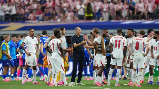 Thomas Tuchel, celebrando el 4-2 de Inglaterra-Croacia en el Mundial de 2026 Thomas Tuchel, celebrando el 4-2 de Inglaterra-Croacia en el Mundial de 2026