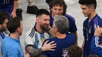 Leo Messi y su padre, Jorge