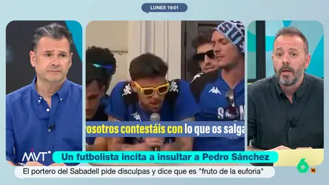 Antonio Maestre, sobre el portero del Sabadell: "Yo haría test de inteligencia a los futbolistas antes de ficharlos" El periodista expone que el jugador debería pedir disculpas a la persona a la cual se ha insultado "única y exclusivamente".