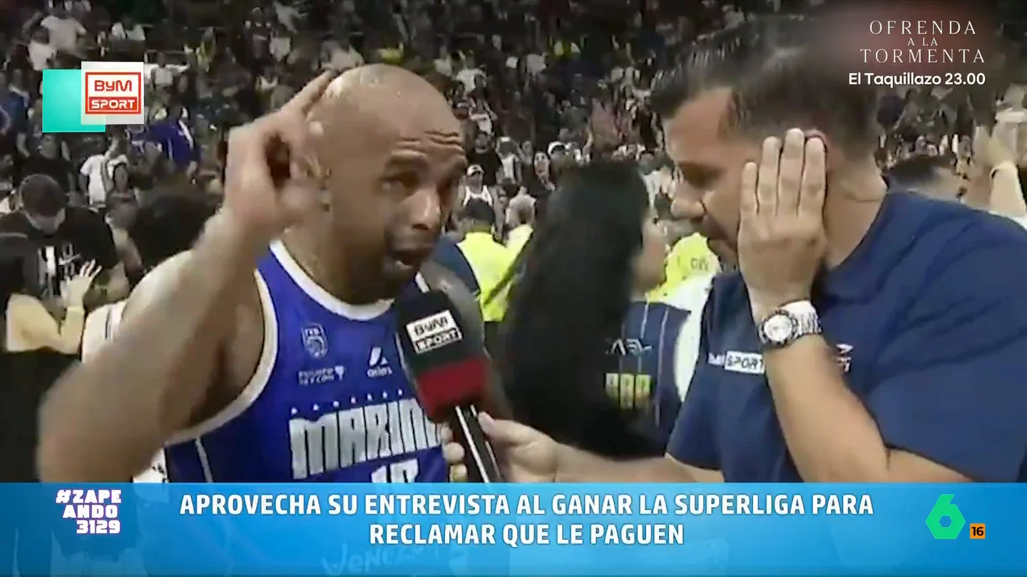 Un jugador de baloncesto venezolano se marca un 'Belén Esteban' para que le paguen una deuda El deportista ha aprovechado que su equipo, el Trotamundos de Carabobo, ha ganado la liga venezolana para mandar un recado al gerente general de su equipo.