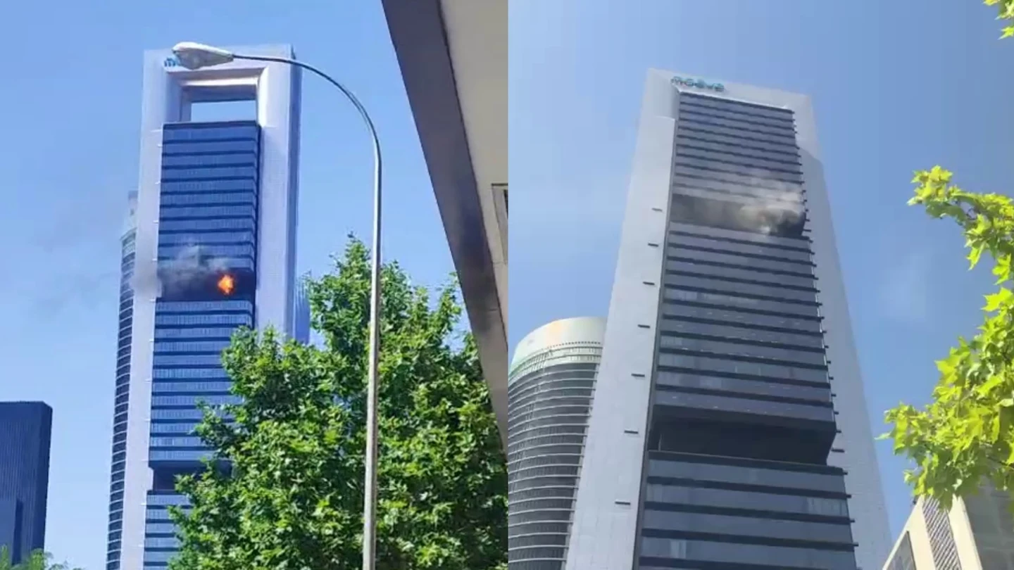 Un incendio obliga a desalojar la Torre Moeve (Cuatro Torres), el segundo rascacielos más alto de Madrid Un incendio obliga a desalojar la Torre Moeve (Cuatro Torres), el segundo rascacielos más alto de Madrid