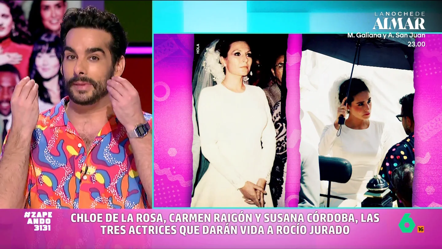 Juan Sanguino lo cuenta todo de la serie sobre Rocío Jurado que se rueda en Chipiona: del reparto al salseo familiar Juan Sanguino analiza el rodaje de la serie sobre la vida de Rocío Jurado en Chipiona y cuenta que el guion parte de un guion de la propia cantante que podría derivar en batalla legal entre sus hijas.