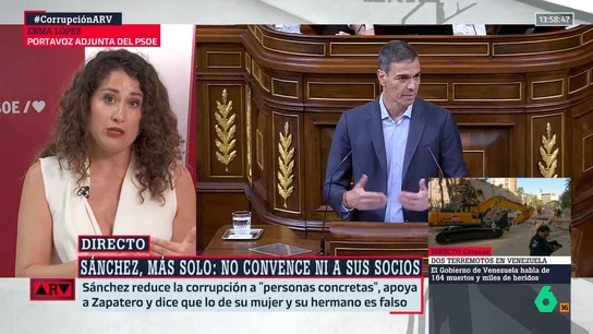 Enma López aclara por qué Sánchez no dimite como le pidió a Rajoy: "No se puede comparar. Hemos tomado medidas" Enma López aclara por qué Sánchez no dimite como le pidió a Rajoy: "No se puede comparar. Hemos tomado medidas"