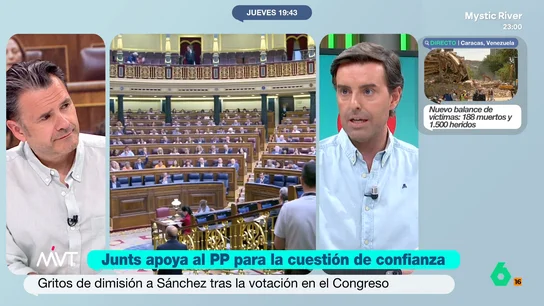 Pablo Montesinos asegura que en el PP "nadie descarta en privado" una moción de censura antes de las elecciones Pablo Montesinos no descarta que el Partido Popular pueda presentar en septiembre, escenario de "precampaña electoral", una moción de censura: "Que Feijóo diga: 'Ahora presento la moción, me erijo en alternativa de Gobierno y que todo el mundo quede retratado'".