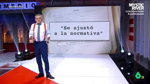 Wyoming, sobre el atestado del policía que empujó a una profesora: "Se ajustó a la normativa, pero de las artes marciales mixtas" Wyoming reflexiona en El Intermedio sobre el atestado policial que asegura que la actuación del agente que empujó a una profesora jubilada durante las protestas de los profesores en Valencia "se ajustó a la normativa".