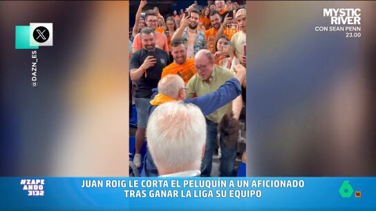El presidente de Mercadona es, adem&aacute;s, due&ntilde;o del equipo. Un aficionado habr&iacute;a prometido que, si el Valencia Basket ganaba, Roig pod&iacute;a cortarle el peluqu&iacute;n. 