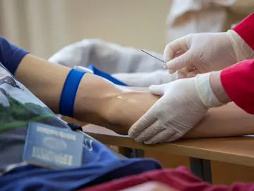 Paciente en una analítica de sangre Paciente en una analítica de sangre