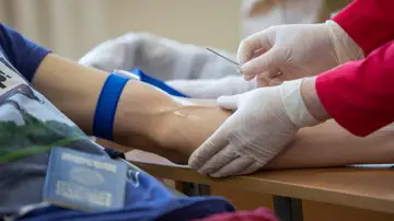 Paciente en una analítica de sangre Paciente en una analítica de sangre