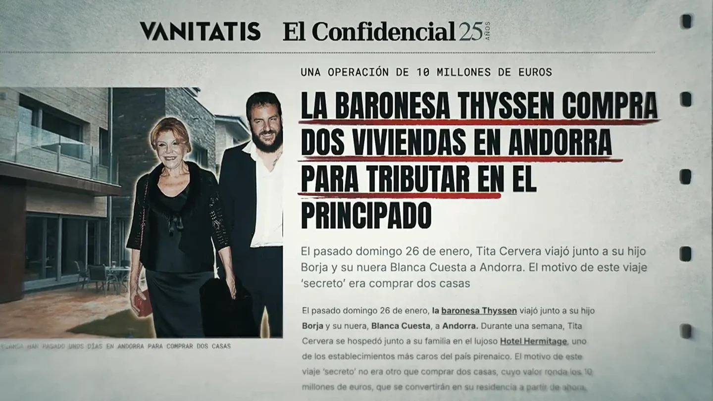 El polémico patriotismo de Tita Cervera: "Hasta hace nada tenía nacionalidad suiza y vivía en Andorra" El polémico patriotismo de Tita Cervera: "Hasta hace nada tenía nacionalidad suiza y vivía en Andorra"