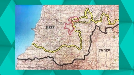 El mapa clave del acuerdo entre Israel y L&iacute;bano.