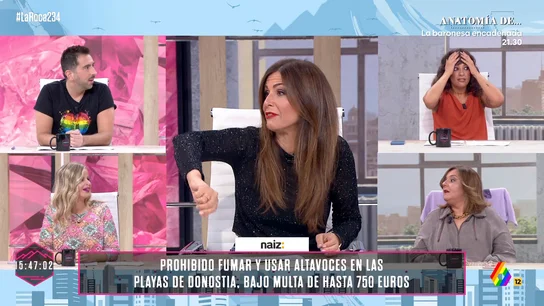 La anécdota de Nuria Roca tras escuchar que en las playas de Donostia se ha prohibido fumar: "Me parece bien, a mí me apagaron un cigarro en el pie" La anécdota de Nuria Roca tras escuchar que en las playas de Donostia se ha prohibido fumar: "Me parece bien, a mí me apagaron un cigarro en el pie"