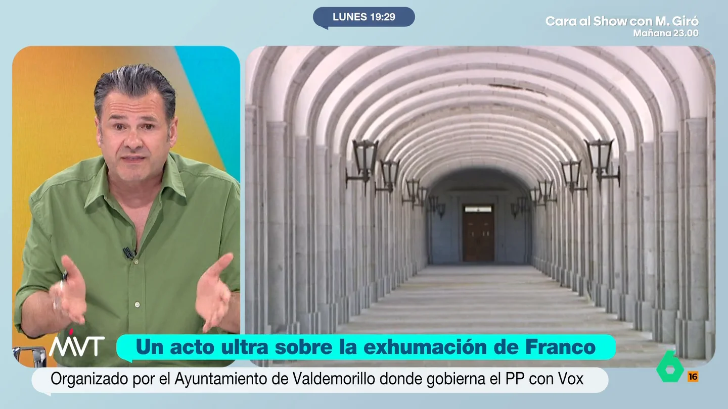 Iñaki López desvela que tiene un tío abuelo en Cuelgamuros y no dejan a su tía sacarlo Más Vale Tarde debate sobre el acto ultra que considera que la exhumación de Franco fue una profanación e Iñaki López explica cómo todavía hay ayuntamientos que niegan las licencias para recuperar los cuerpos de familiares represaliados.