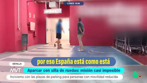 Así se justifica un repartidor tras aparcar en una plaza de movilidad reducida Pablo Tovar y Luis Calero ponen en evidencia a un repartidor que ha aparcado en una plaza para movilidad reducida. Asegura que está trabajando y va a tardar "menos de cinco minutos" y, a pesar de que le llaman la atención, no mueve el vehículo.