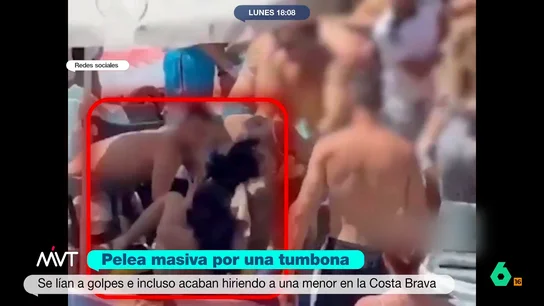 Una niña de 13 años se equivoca al sentarse en una hamaca y provoca una multitudinaria en la piscina de un hotel En un hotel de Santa Susana, en Barcelona, se producía una tremenda pelea en la piscina. El origen se encuentra en una niña de 13 años que, después de equivocarse al sentarse en una tumbona, recibió golpes por parte de su ocupante.