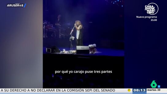 Rosana bromea con el p&uacute;blico al cantar 'Si t&uacute; no est&aacute;s aqu&iacute;' en Madrid: "&iexcl;No se la saben!"