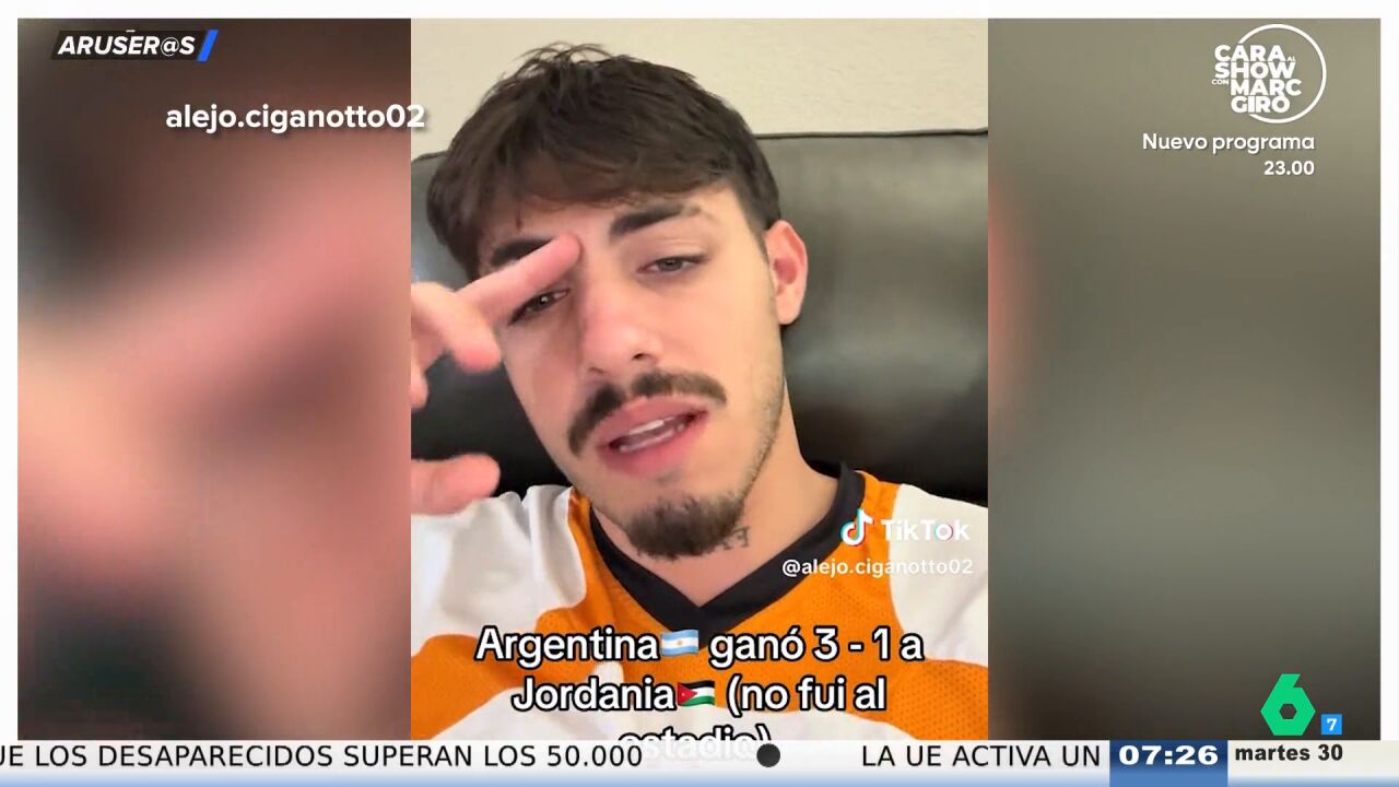 Alfonso Arús recuerda su predicción sobre el argentino que viajó a EEUU para ver el último Mundial de Messi: "Ya dije que no tendría pasta"