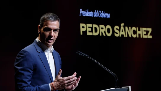 El presidente del Gobierno, Pedro Sánchez, durante el acto de presentación de su plan de integración El presidente del Gobierno, Pedro Sánchez, durante el acto de presentación de su plan de integración