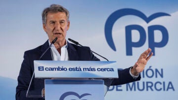 El l&iacute;der del PP, Alberto N&uacute;&ntilde;ez Feij&oacute;o, durante un acto