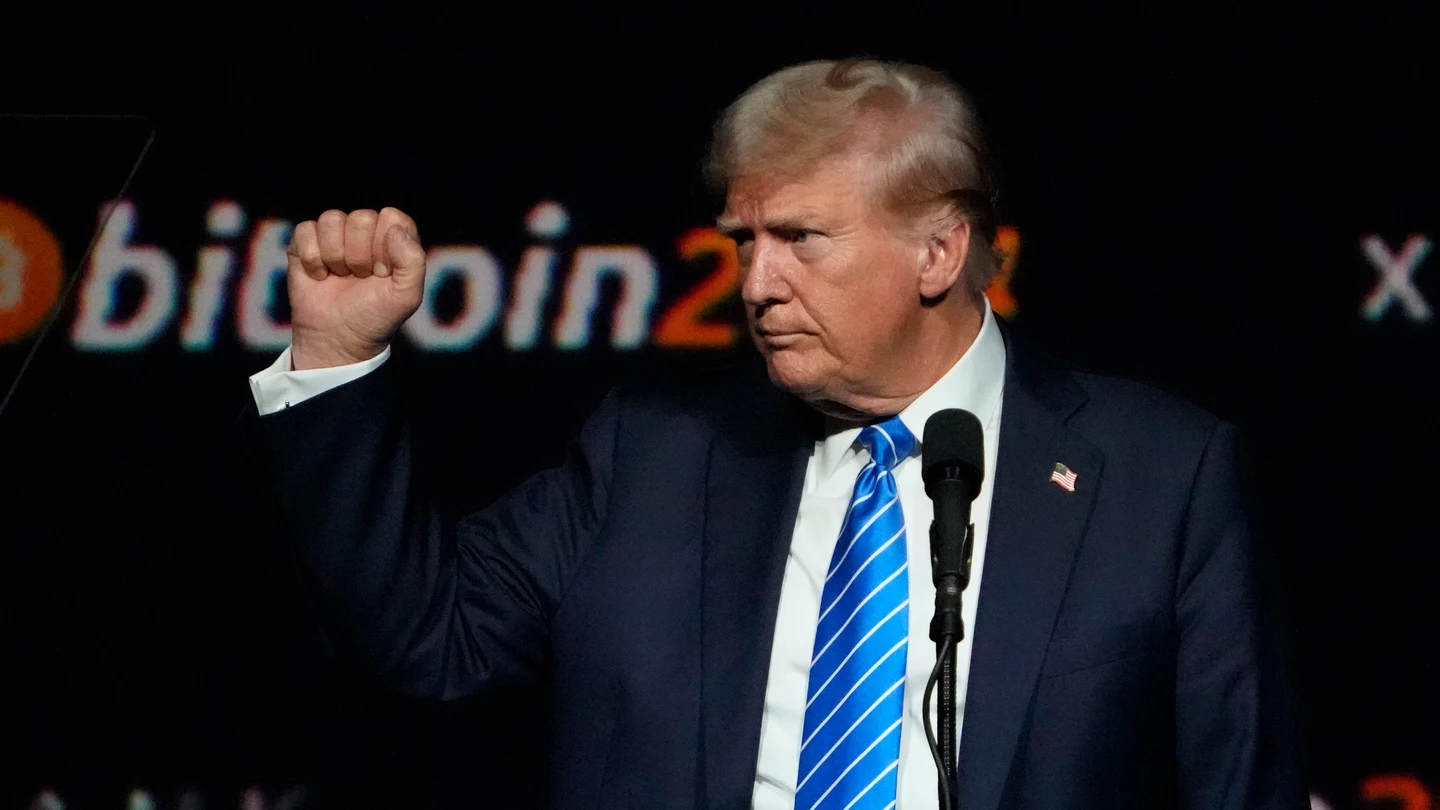Donald Trump, durante un evento de Bitcoin en el año 2024 Donald Trump, durante un evento de Bitcoin en el año 2024