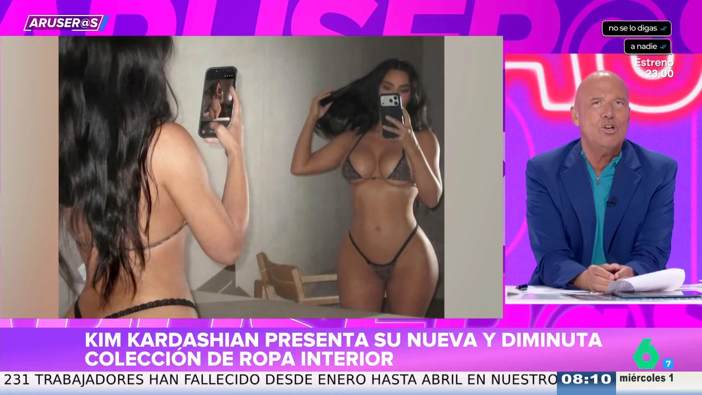 Alfonso Arús, al la colección de ropa interior de Kim Kardashian: "Aquí o hay mucho pecho o poca tela" Alfonso Arús, al la colección de ropa interior de Kim Kardashian: "Aquí o hay mucho pecho o poca tela"
