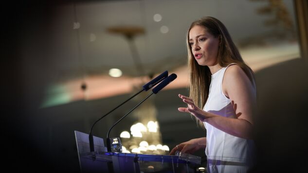 La portavoz del PP en el Congreso, Ester Mu&ntilde;oz, durante un desayuno informativo