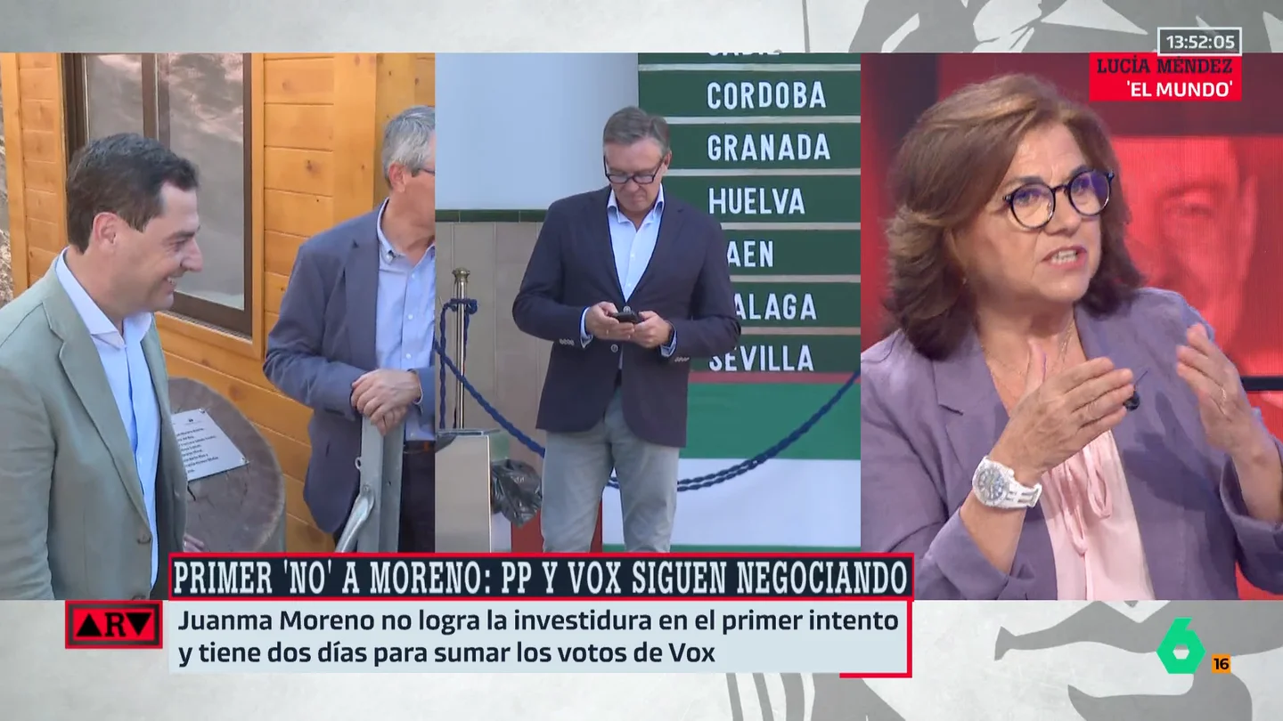 Lucía Méndez: "El problema del presidente de la Junta es que no quiere pronunciar las palabras 'prioridad nacional’" Lucía Méndez: "El problema del presidente de la Junta es que no quiere pronunciar las palabras 'prioridad nacional’"