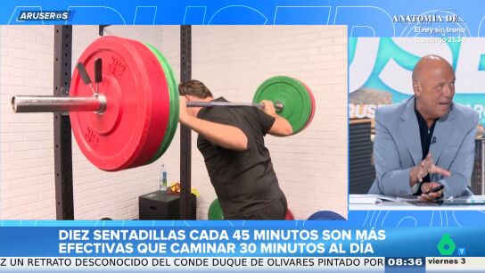 &iquest;Caminar 30 minutos o hacer sentadillas cada 45? La recomendaci&oacute;n de un experto sorprende a Alfonso Ar&uacute;s
