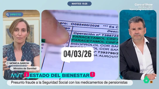 Mónica García, sobre el presunto fraude con medicamentos de pensionistas en las residencias Mónica García valora la investigación de Más Vale Tarde que ha destapado un presunto fraude a la Seguridad Social con los medicamentos de pensionistas que viven en residencias de mayores. Asegura que "podríamos llamarlo incluso corrupción".
