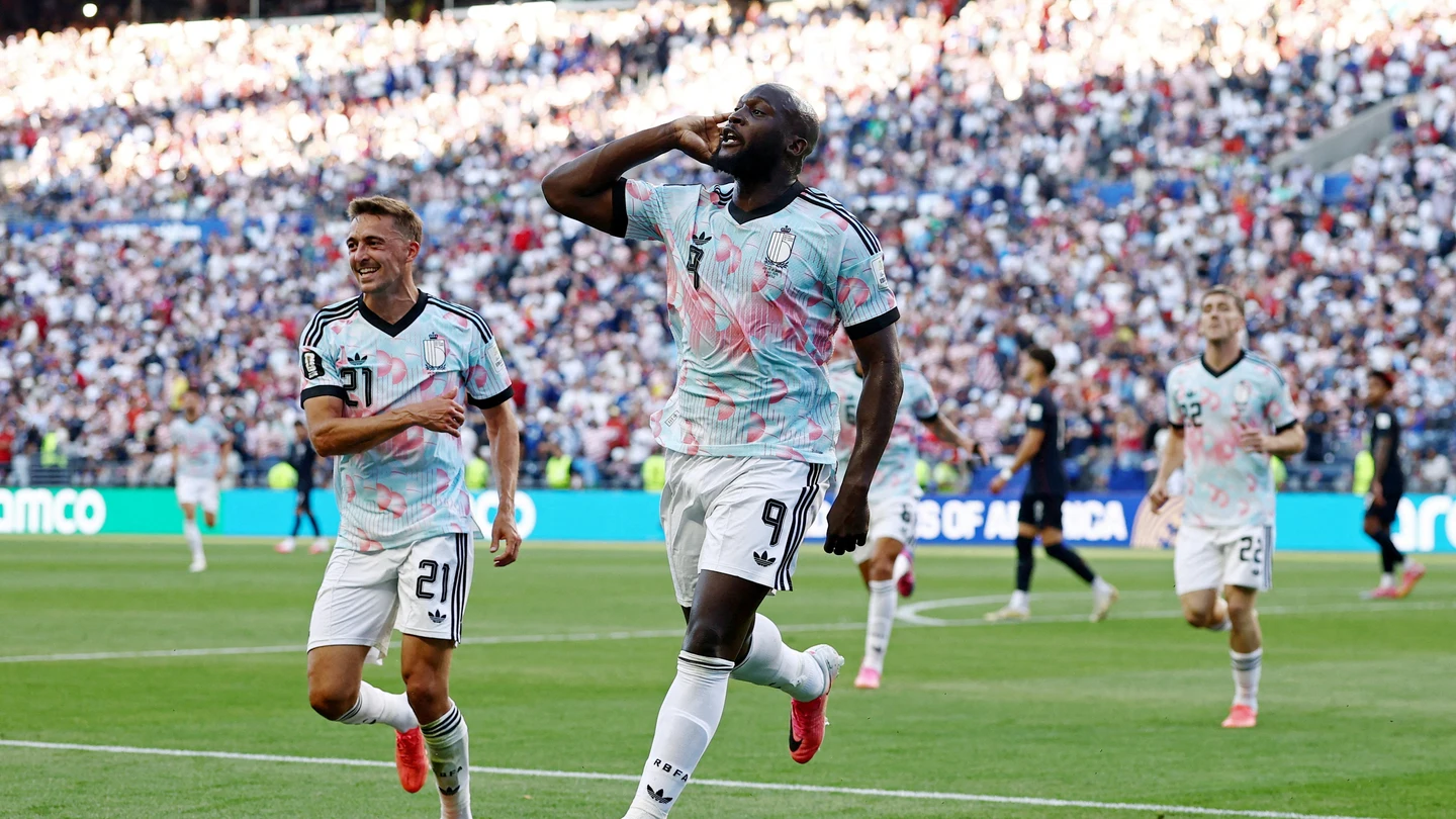 Romelu Lukaku celebra el cuarto gol de Bélgica contra Estados Unidos Romelu Lukaku celebra el cuarto gol de Bélgica contra Estados Unidos
