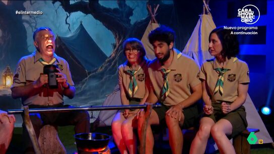 El Intermedio recupera las historias de terror protagonizadas por los "monstruos de la ultraderecha" que Wyoming, Cristina Gallego o Thais Villas contaron alrededor de la hoguera del 'Campamento Wyo'. 