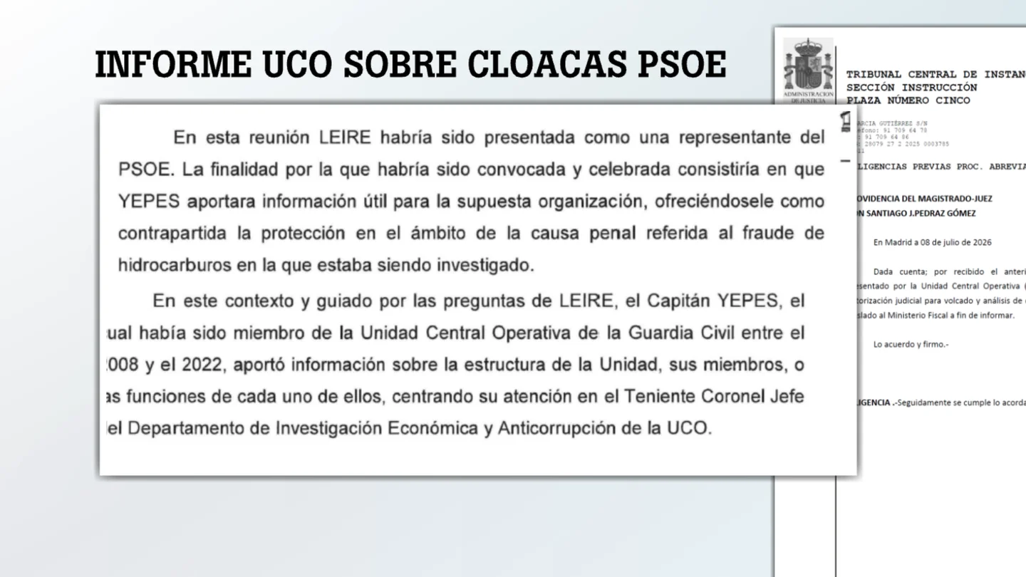 El capitán de la Guardia Civil Sánchez Yepes dio información del teniente coronel Balas a Leire Díez El capitán de la Guardia Civil Sánchez Yepes dio información del teniente coronel Balas a Leire Díez