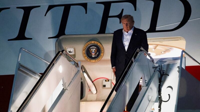 Trump, a su llegada a Turqu&iacute;a en el avi&oacute;n regalado por Qatar